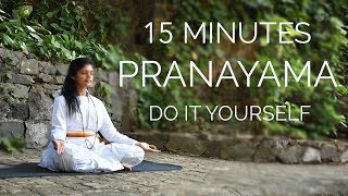 15 Minutes Pranayama  Do It Yourself  SRMD Yoga [upl. by Yetti]