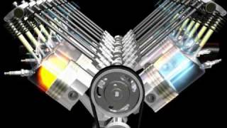 V8 Engine Motion Animation  3ds max [upl. by Ahselet555]