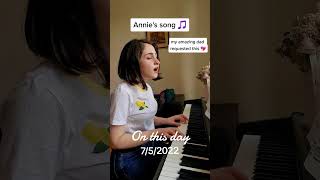 ONE YEAR AGO Annies Song by John Denver Cover  Noor Marji shorts [upl. by Ayyidas822]