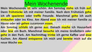 Mein Wochenende  Erzählung A2B1 Berlin Deutschhören B1 A2 [upl. by Salter]