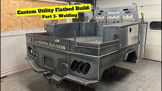 Custom Utility Flatbed Build Part 3 Welding [upl. by Eardna]