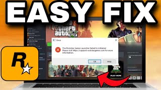 How To Fix quotRockstar Games Launcher Failed To Initializequot Steam  Full Guide 2024 [upl. by Saltzman755]