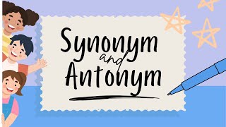 Synonyms and Antonyms G1 DEMO [upl. by Micah]