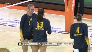 Michigan vs Bowling Green Volleyball 2023 Full Game [upl. by Greenwald830]