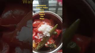 Hotel style tomato chutney food recipe ytshorts [upl. by Akinirt]