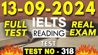 IELTS Reading Test 2024 with Answers  13092024  Test No  318 [upl. by Auohc567]