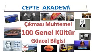 EKYS  KPSS  ÖSYM  MEB  Çıkabilecek 100 adet Genel ve Kültürel Bilgi [upl. by Lewellen]