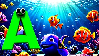 Ocean Animals Alphabet Song  ABCs for Kids  Educational Video🐠 [upl. by Ylahtan]