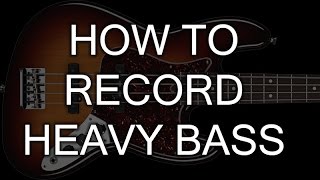 How to record Heavy Bass  SpectreSoundStudios TUTORIAL [upl. by Parrish]