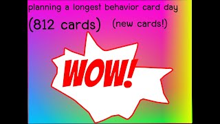 planning a longest behavior card day full edition hd [upl. by Ayatnwahs301]