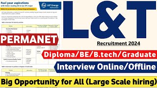 LampT Recruitment 2024  Permanent  DiplomaBEBtech  Job Vacancy 2024  LampT Jobs 2024  Mnc Jobs 🔥 [upl. by Yenhpad]