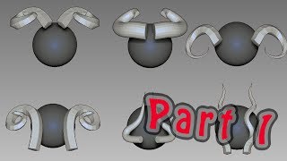 How To Create 3d Horns  Maya To Zbrush  Part 1 [upl. by Sladen]