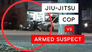 JiuJitsu Cop Fights Suspect With Gun [upl. by Publea446]