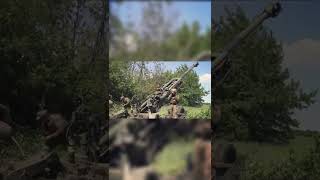 Ukrainian troops fire US supplied M777 Howitzers on Russian target shorts [upl. by Sterne]