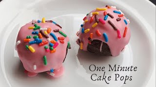 1 Min Cake Pops in Microwave Easiest Way to Make cake pops without Oven or Frosting 🍭 [upl. by Arykat]