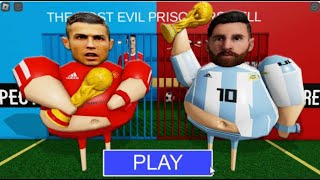 AMELIA ESCAPES RONALDO BARRY Vs MESSI BARRY in BARRYS PRISON RUN IN ROBLOX OBBY [upl. by Eznyl]