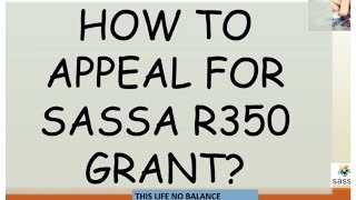 How To Appeal For SASSA SRD R350 Grant Decline  Check Appeal Status for SASSA SRD R370 Grant [upl. by Par]