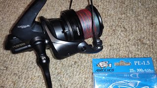 Shimano Ultegra ci4 5500 xtc 300m 25lb 014mm braid spooling library [upl. by Erkan]