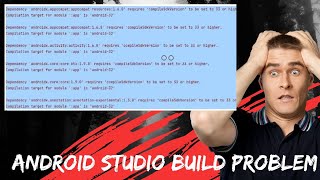 Android Studio Build Problem  compileSdkVersion to be set to 33 or higher [upl. by Esimorp]