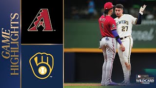 Dbacks vs Brewers Wild Card Game 1 Highlights 10323  MLB Highlights [upl. by Shirah]