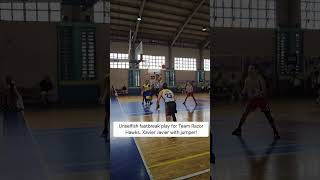 Unselfish fastbreak play for Team Razor Hawks Xavier Javier with jumperGloriaADios [upl. by Lilybelle]