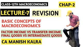 Factor Income VS Transfer Income  Final Goods VS Intermediate Goods  Chapter2  Class12 MACRO [upl. by Ariad]