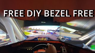 FREE DIY Bezel Free Triple Screen setup Sim Racing [upl. by Drofnelg348]