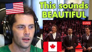 American Reacts to O Canada listening for the first time [upl. by Omarr238]