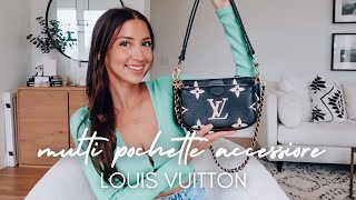 Louis Vuitton Multi Pochette Empriente Bicolor  REVIEW  WHAT FITS  TRY ON [upl. by Jos]