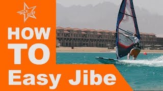 Windsurfing Tutorial How to Easy Jibe or Carve Jibe  Gybe technique tips [upl. by Chilcote855]