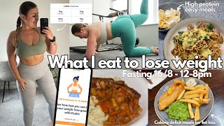 WHAT I EAT TO LOSE WEIGHT fasting 168 1900 calories  high protein meals [upl. by Derej671]