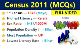 Census 2011  जनगणना 2011  Most Important Questions Of Census 2011  Census Of India 2011 MCQs [upl. by Misaq620]