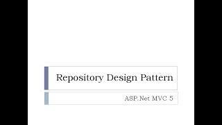 57  Repository Desing Pattern [upl. by Eirelav]