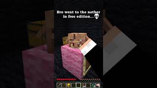 Minecraft Free Edition Nether Is Insane [upl. by Aicercal333]