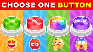 Choose One Button YES or NO or MAYBE or NEVER 🟢🔴🌈🟣  BrainQuiz [upl. by Rolo]