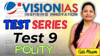 VISION IAS PRELIMS TEST SERIES 2024  POLITY  Part 1  I WILL  UPSC PRELIMS  TEST 9 [upl. by Homerus563]