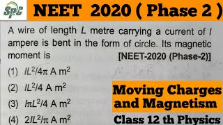 A wire of length L metre carrying a current of i ampere is bent in the form of circle Its magnetic [upl. by Fulbright]