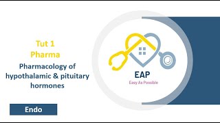 Tut 1  Pharma  Pharmacology of hypothalamic amp pituitary hormones  Endo 42 [upl. by Cathrine]