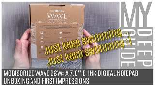 Mobiscribe Wave BampW Unboxing and First Impressions of a Waterresistant 78quot EInk Digital Notebook [upl. by Ezmeralda]