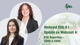 ESG Webcast Folge 9  ESG Reporting CSRD amp ESRS Update Folge 4 [upl. by Romanas]