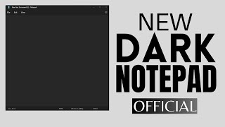 New Dark Notepad Windows 11 Enable Dark Mode in Notepad [upl. by Aleece350]