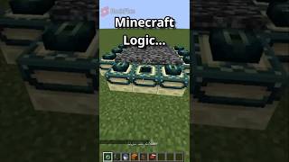 Minecraft Logic 😂 minecraft viral [upl. by Delanie]