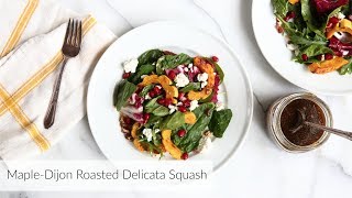 How to Make Roasted Delicata Squash  maple roasted delicata squash salad [upl. by Berkly]