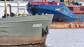 Frachter ANNA ZDKC9 IMO 9566796 freighter amp dredger ANNA DC9204 Emden [upl. by Hajed177]