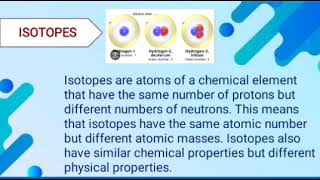 isotopes  what is isotope  definition of isotope  define isotope  isotopes in chemistry [upl. by Earej]