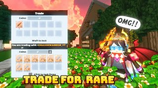 Trading items to get New Rare on Skyblock Trade Blockman Go [upl. by Velasco]