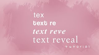 Video Star text reveal tutorial [upl. by Constantia]