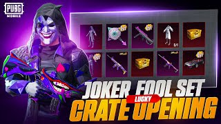 Joker Fool Set Lucky Crate Opening 31K UC  Anniversary Crate PUBG  SheetaBlack [upl. by Onurb]