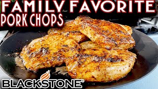 THE ONLY WAY NOW TO COOK PORK CHOPS ON THE BLACKSTONE GRIDDLE FAMILY FAVORITE FLAT TOP RECIPE [upl. by Selegna812]