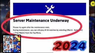 Pes Mobile 2024 Server Maintenance underway fix the problem now [upl. by Niuqauj289]